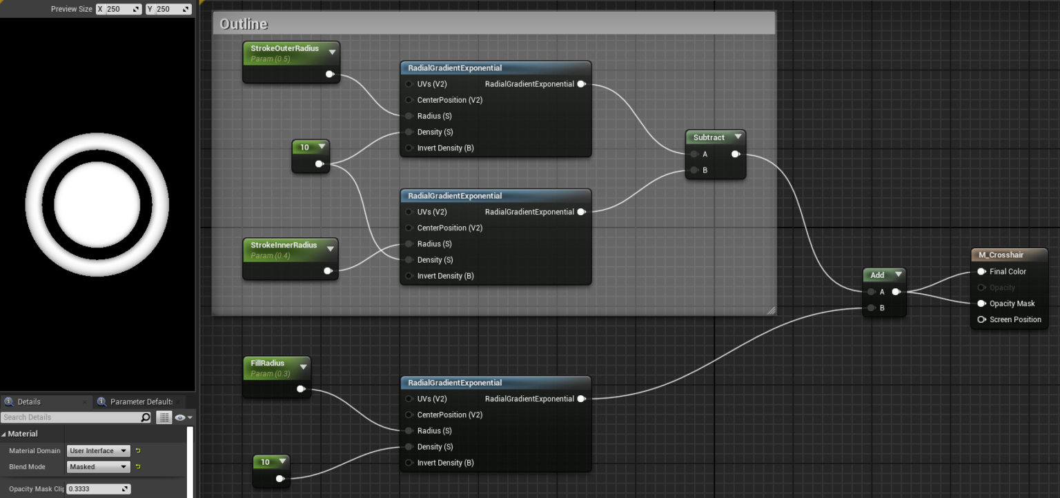 How to Create a Circle Crosshair in Unreal Engine